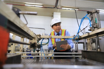 food engineer check process in food factory