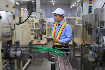 food engineer check process in food factory