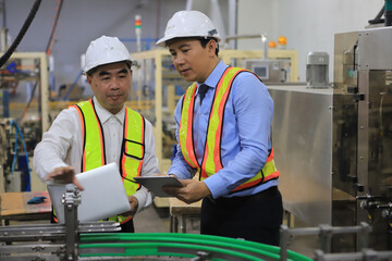 food engineer check process in food factory