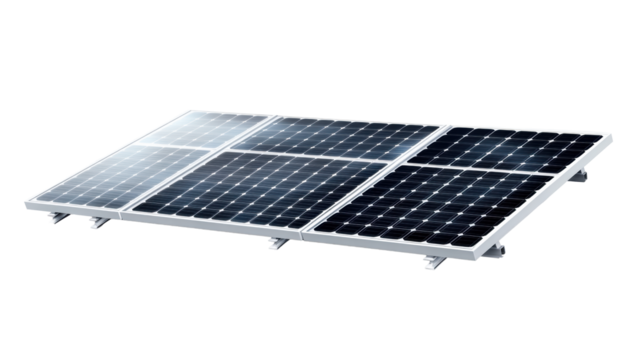 Solar Panels on Transparent Background