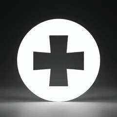 Obraz premium Plus Sign in Circle