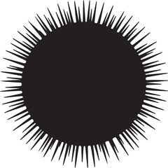 Fototapeta premium Spiky Sphere or Sea Urchin Silhouette