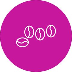 Bean Vector Line Pink Circle Icon Design