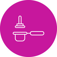 Tamper Vector Line Pink Circle Icon Design