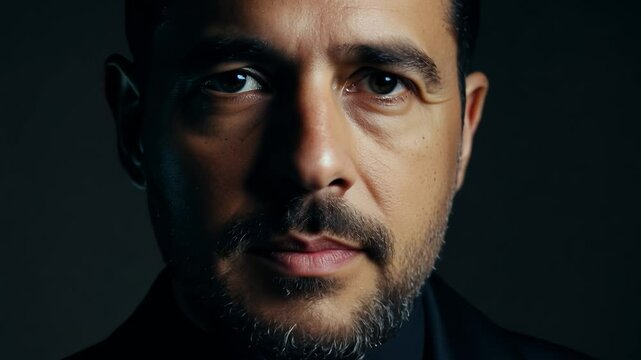 Serious businessman portrait with clerical collar