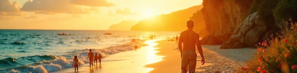 Golden Hour Sunlight Bathes Vibrant Summer Scene Clouds, Elegance, and the Allure of Celebrity Lifestyle