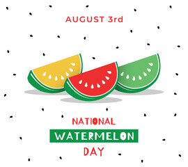 Vector National Watermelon Day Event Celebration Design