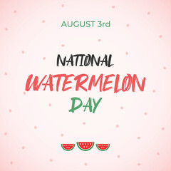 Vector National Watermelon Day Event Celebration Design