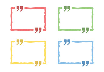 Vector Colorful Empty Frame Text Box For Quotes Template Design