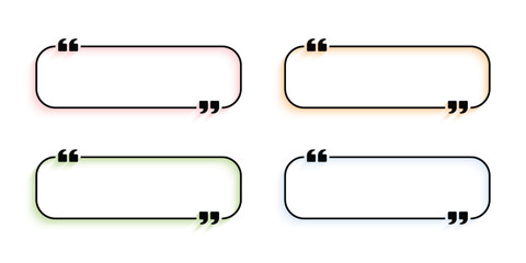 Vector Set of Blank Rectangle Frame For Quotes Template Design