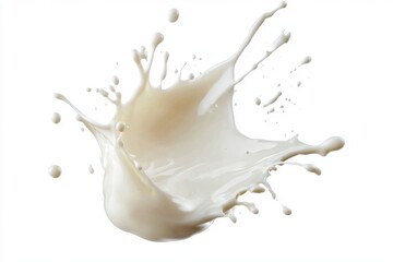 Cream splash crown isolated on white background