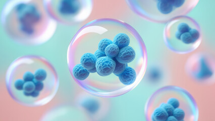 Exosomes, cellular vesicles, biotechnology, molecular research, nanomedicine, regenerative therapy, cosmetic science, skincare innovation, scientific background