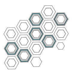 vector art of a modern technology background with abstract background with hexagons