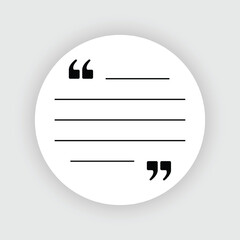 Vector Simple Circle Text Box For Quotes Text Talk