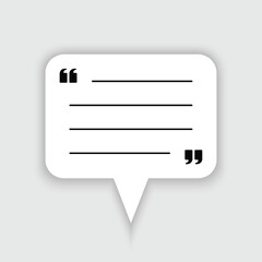 Vector Simple Speech Bubble Text Box For Quotes Text Talk