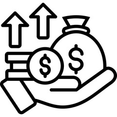 Profit line icon