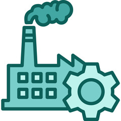 Manufacturing solid icon