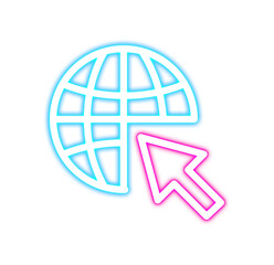 Neon Website Icon Illustration