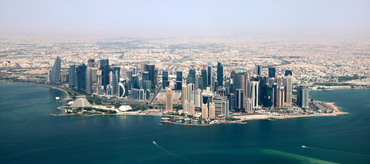 Aerial View of Doha, Qatar