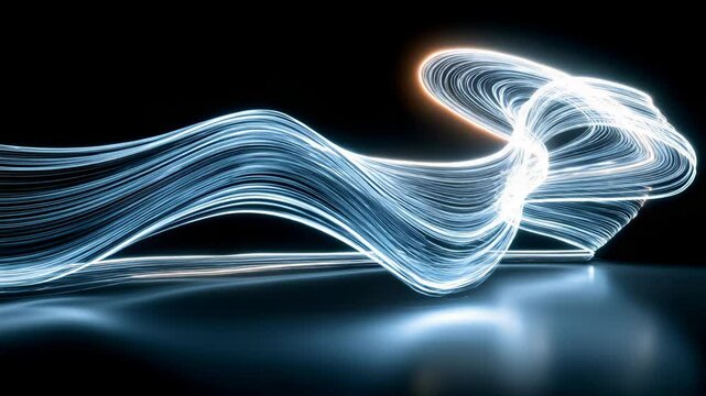 Dynamic Light Trails Creating Abstract Motion Art with Light Streaks