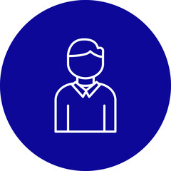 Politician  Vector Line Pink Circle Icon Design