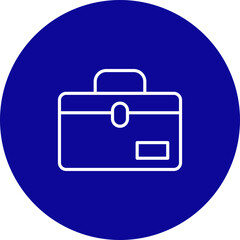 Briefcase  Vector Line Pink Circle Icon Design