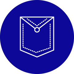 Pocket  Vector Line Pink Circle Icon Design