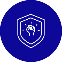 Protest  Vector Line Pink Circle Icon Design