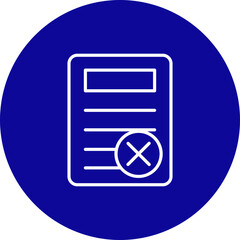 Refuse  Vector Line Pink Circle Icon Design