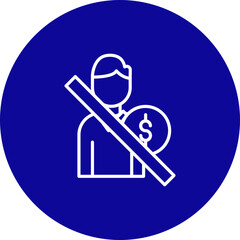Stop Corruption  Vector Line Pink Circle Icon Design