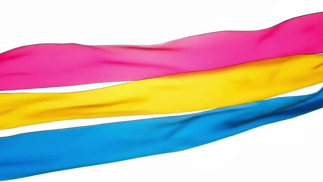 Pansexual Pride Flag: A vibrant and flowing pansexual pride flag, representing the diversity and inclusivity of the community.