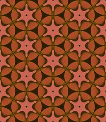 Vintage floral seamless pattern with red flowers on an antique texture for elegant wallpaper or fabric design illustration