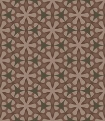 Seamless floral pattern with vintage gray flower illustration for textile design