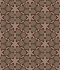 Fototapeta premium Seamless pattern with arrows, crosses, and stars for a decorative design illustration