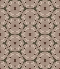 Seamless abstract geometric pattern with circles, a decorative vintage wallpaper design