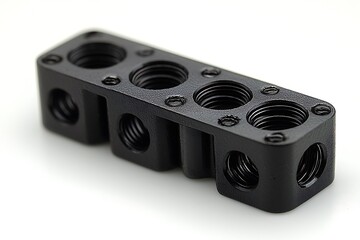 Fototapeta premium Precision plastic bracket with metal insert high resolution picture