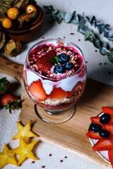 christmas cake with red currant