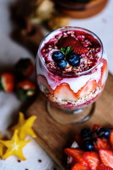 strawberry jam in glass