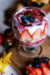 ice cream with berries