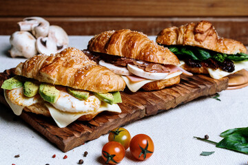 croissant grilled, sandwich photo life style