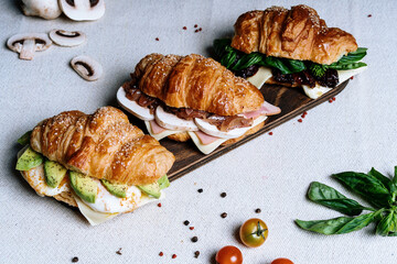 croissant grilled, sandwich photo life style