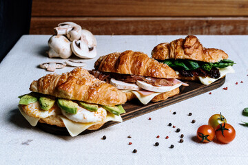 croissant grilled, sandwich photo life style