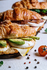 croissant grilled, sandwich photo life style