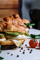 croissant grilled, sandwich photo life style