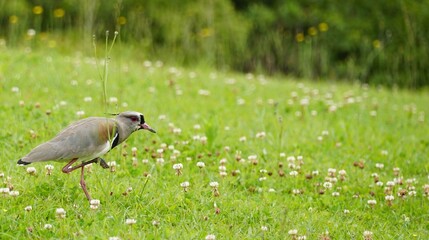 Southern lapwing also known as tetéu, téu-téu, family of Charadriidae