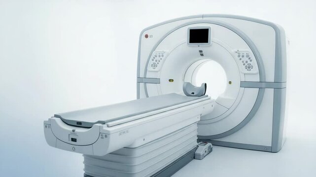 Medical scanner on a white background showcasing advanced technology