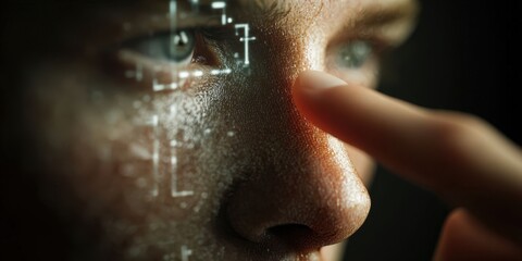 Hand Touching Smartphone UI for Face Recognition Unlock