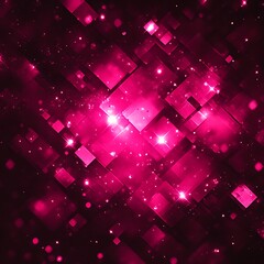 Vibrant pink, diamond-shaped lights