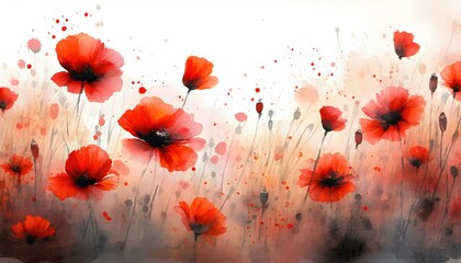 Bold red poppies for editorial features and nature-themed branding
