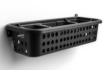 Steel utility storage basket with holes high resolution picture